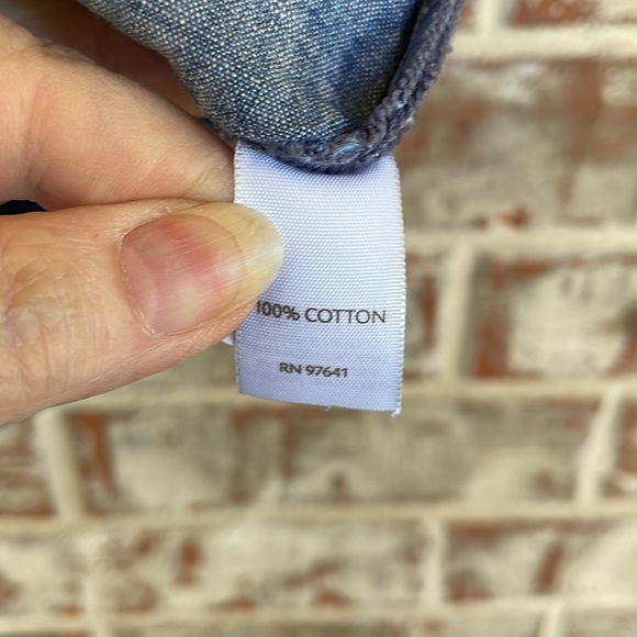 J.Jill Blue Denim Button-Up Long Sleeved Shirt Dress - Picture 8 of 11